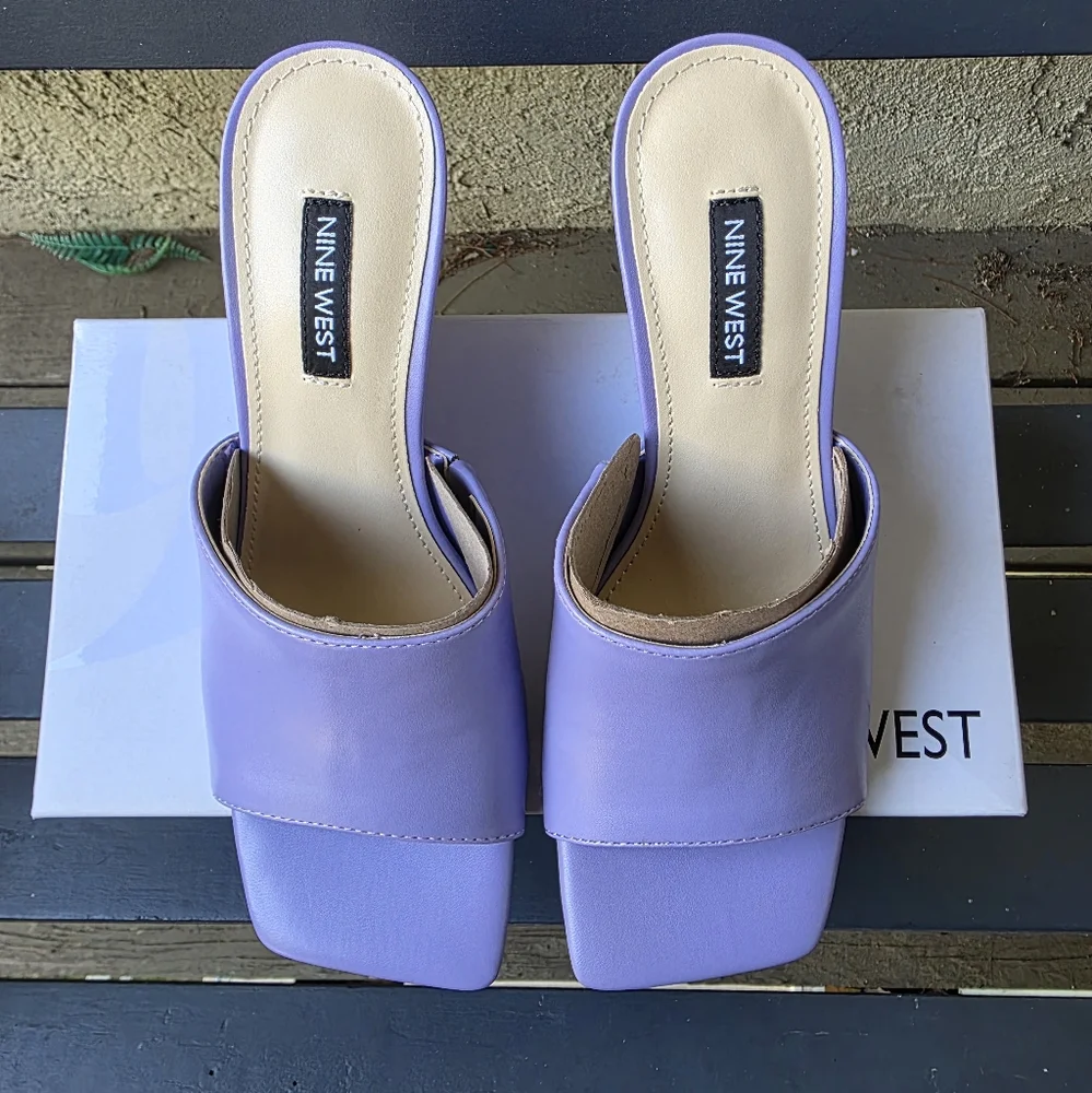 Nine West Rovah 3 Women's Wedge Slip On Sz 6.4‎ Lavender